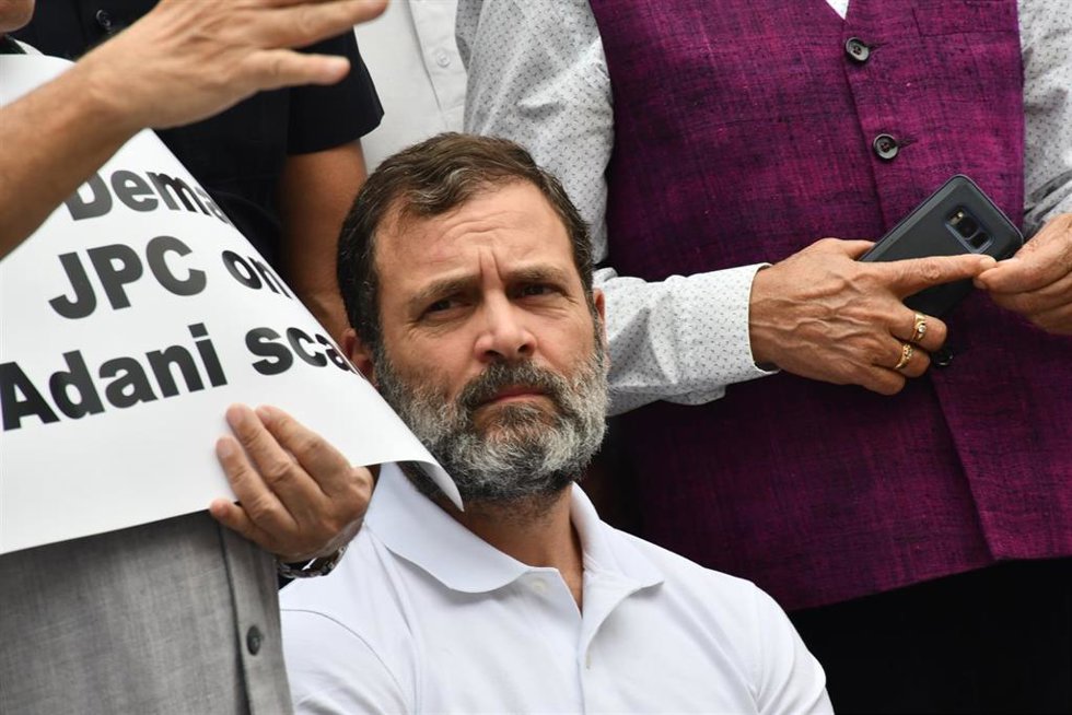 El líder opositor indio Rahul Gandhi
