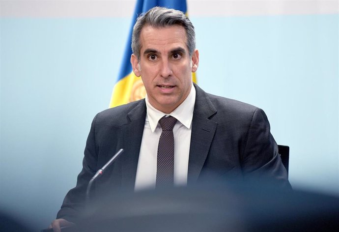 Archivo - El ministro portavoz en funciones de Andorra Cesar Marquina