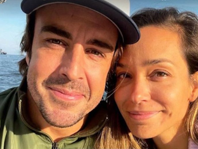 Fernando Alonso y Andrea Schlager.