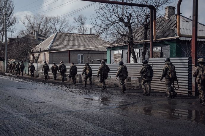 Soldats ucranesos en Bajmut