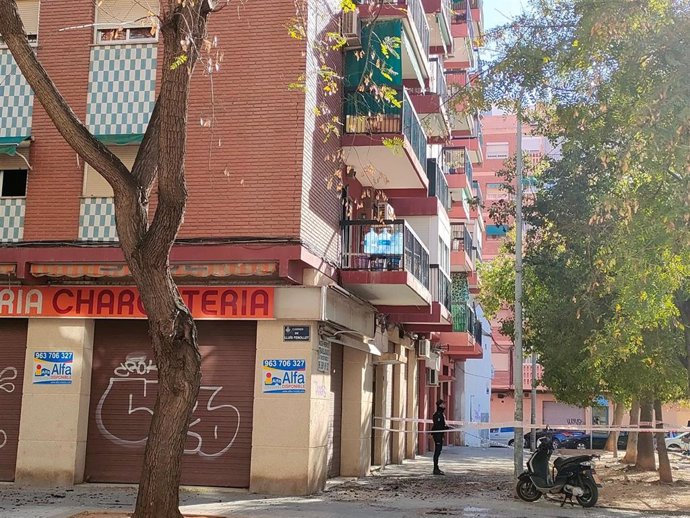 Vivienda incendiada en la Fuensanta