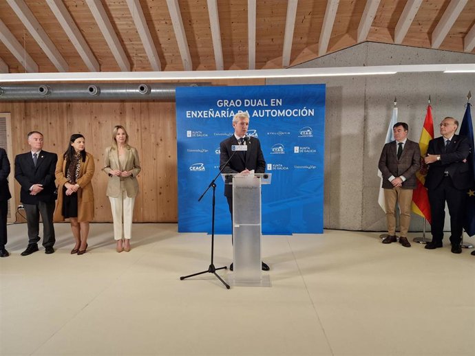 Alfonso Rueda este luns en Vigo.