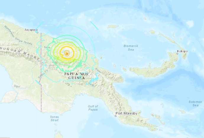 Terratrmol de 7 graus de magnitud en l'escala de Ritchter a Papua Nova Guinea