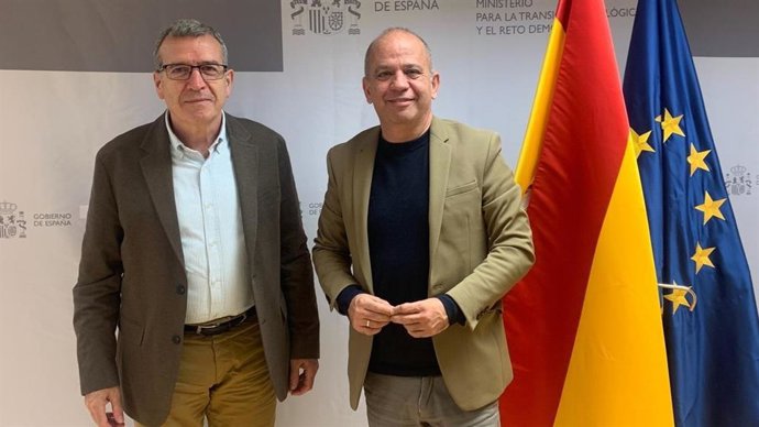 Francesc Boya, secretario de Reto Demográfico y  Santos Jorna, diputado de Innovación y Provincial Digital de la Diputación de Cáceres