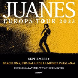 Cartel del concierto de Juanes en el Palau de la Música Catalana