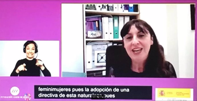 Un momento del Conversatorio organziado por Cermi Mujeres.