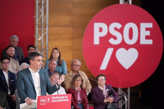 El presidente del Gobierno y secretario general del PSOE, Pedro Sánchez, en un acto en Albacete