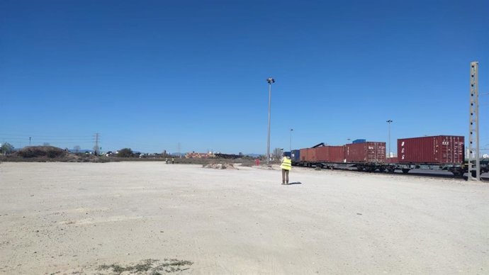 Zona en la que se realizan las obras de ampliación y mejora de la terminal logística de Fuente de San Luis