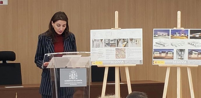 Pilar Llop en su visita a Segovia.