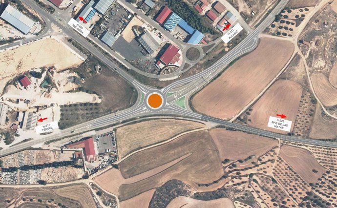 Mitma ejecuta la fase final de las obras de la Variante de Alcorisa, con una inversión total prevista de 41,4 millones.