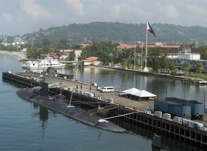 Archivo - El submarino estadounidense 'SS Olympia' en la bahía de Subic, Filipinas