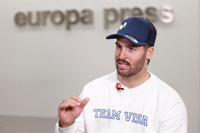 El rider español Lucas Eguibar, durante una entrevista a Europa Press.