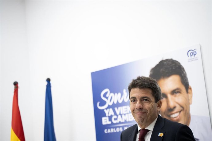 El presidente del PP de la Comunidad Valenciana y candidato de este partido a la Generalitat, Carlos Mazón.