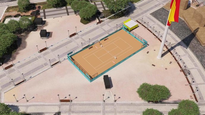 El Mutua Madrid Open instalará una pista de tenis en la Plaza de Colón del 11 de abril al 5 de mayo.