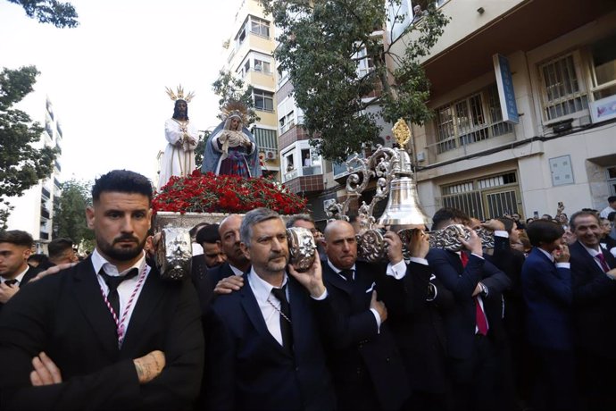Traslado del Cautivo y la Virgen de la Trinidad de Málaga. A 1 de abril de 2023 en Málaga.