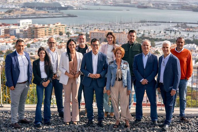 Pablo Rodríguez junto al resto de compañeros que concurrirán con CC al Parlamento de Canarias por la isla de Gran Canaria