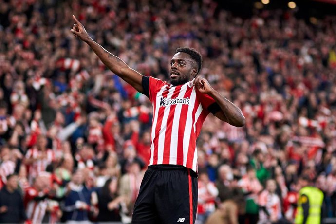 Iñaki Williams celebra su gol ante Osasuna en las semifinales de la Copa del Rey 2022-2023