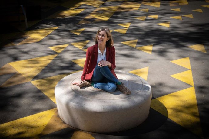 La líder de los comuns en el Parlament, Jéssica Albiach, en una entrevista de Europa Press.