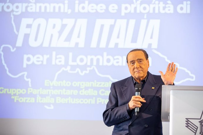 Archivo - El ex primer ministro de Italia y líder de Forza Italia, Silvio Berlusconi