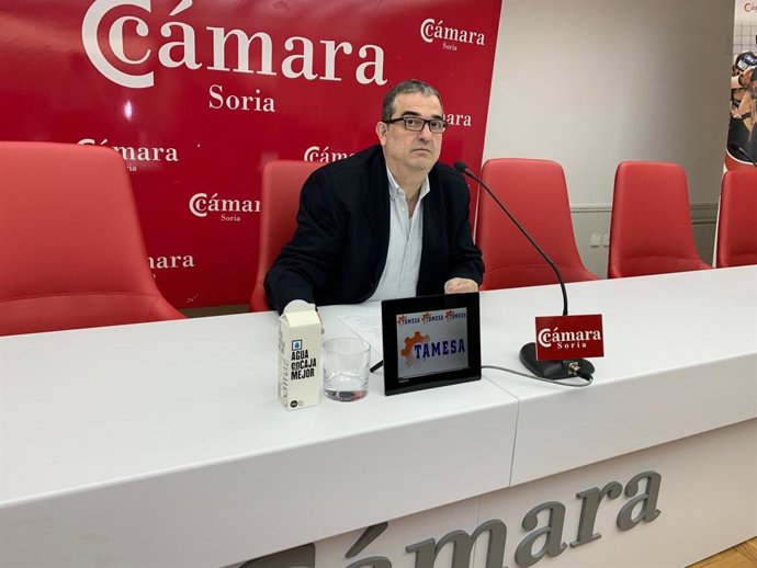 El presidente de la Cámara de Comercio de Soria, Alberto Santamaría, hace balance de Soria Emplea.