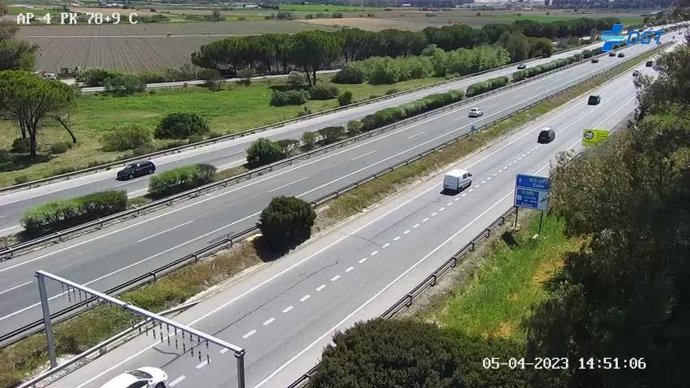 Tráfico en la AP-4 entre Cádiz y Sevilla