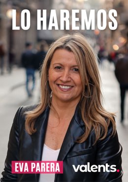 El cartel de la precampaña de Valents en Barcelona para las elecciones municipales.