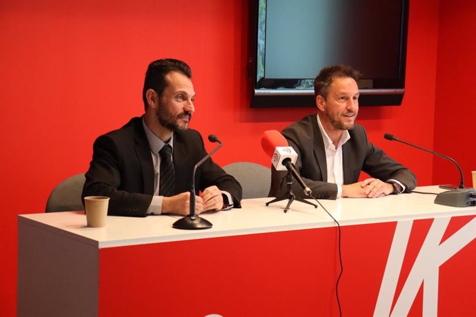 Gerard Alís y Pere López en la rueda de prensa de éste miércoles.