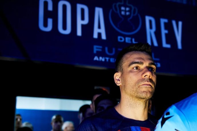 El jugador del Bara de fútbol sala Sergio Lozano