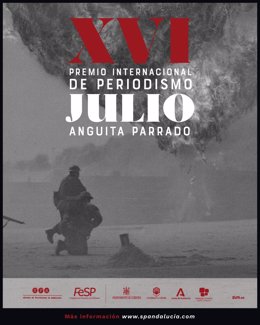 Archivo - Cartel del XVI Premio Internacional de Periodismo Julio Anguita Parrado.