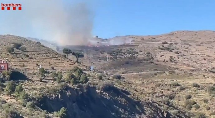 Incendio Portbou (Girona)