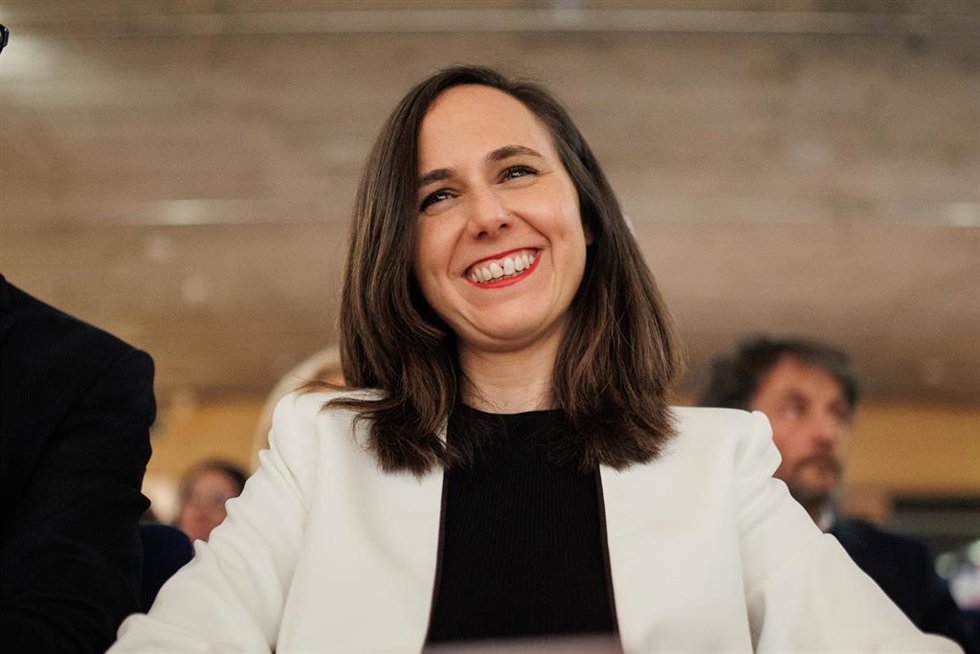 La ministra de Derechos Sociales y Agenda 2030, Ione Belarra, durante la inauguración del acto de presentación del Plan de Acción de Juventud del Instituto de la Juventud (Injuve), en La Casa Encendida, a 29 de marzo de 2023, en Madrid (España). Este Pr