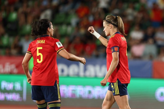 Archivo - Irene Paredes of Spain celebrates a goal during the Women's World Cup qualification, Group B, played between Spain and Hungary at Ciudad del Futbol on September 02, 2022 in Las Rozas, Madrid, Spain.