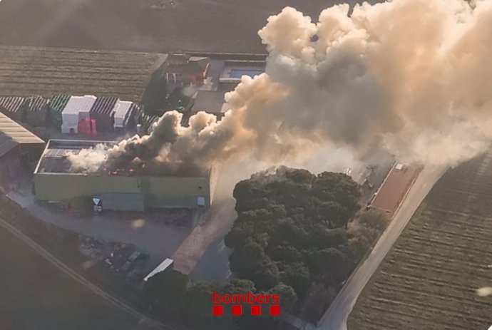 La nave incendiada en Garrigs