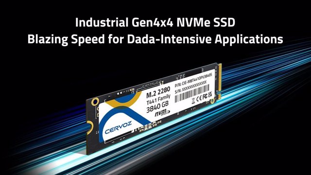 Cervoz Technology introduces its new industrial-grade T441 NVMe PCIe Gen 4x4 SSDs, boasting exceptional performance. Deliberately designed to address the growing automation trend in the industry, the T441 is the perfect choice for companies seeking cuttin