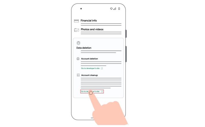Opción de borrado fácil de Google