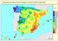El déficit acumulado de lluvias desde octubre hasta el 4 de abril llega al 19%