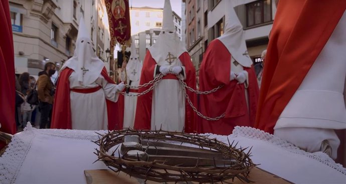 Procesión de Jesús Cautivo en Oviedo, en la Semana Santa de 2022.