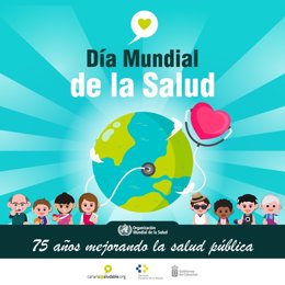 Cartel de la Dirección General de Salud Pública del Gobierno de Canarias sobre el Día Mundial de la Salud