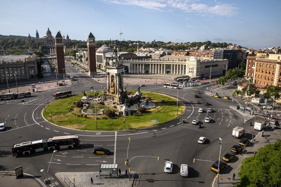 Imagen de la plaza Espanya de Barcelona