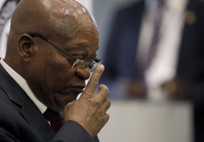Archivo - July 17, 2019, Johannesburg, South Africa: Former South African president Jacob Zuma attends the state commission that is probing wide-ranging allegations of corruption in government and state-owned companies in Johannesburg, Wednesday, July 1