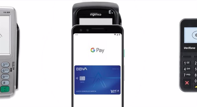 Interfaz de pago 'contactless' de Google Pay