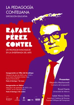 Cartel de una muestra sobre el profesor Rafael Pérez Contel