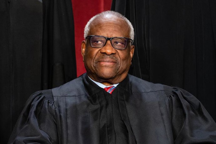 Archivo - El magistrado jefe del Tribunal Supremo, Clarence Thomas