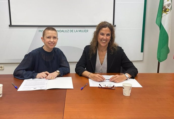 Firma del convenio de colaboración entre el IAM y Adams Formación para la promoción de la inserción laboral de víctimas de violencia de género