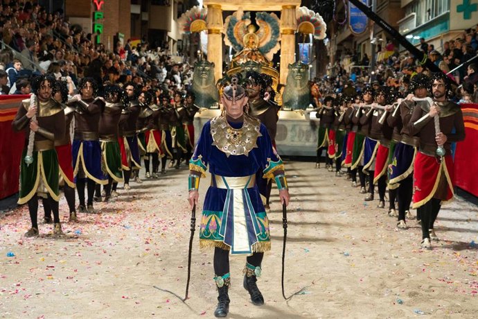 Imagen de la procesion de Viernes Santo en Lorca, del Desfile Bíblico Pasional