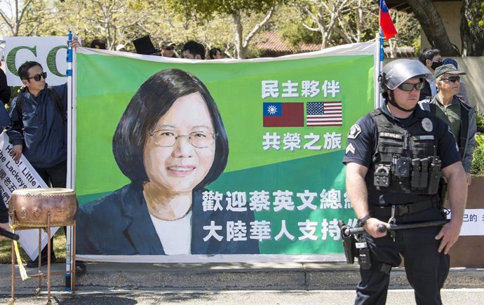 Imagen de archivo de la visita a EEUU de la presidenta de Taiwán, Tsai Ing Wen 