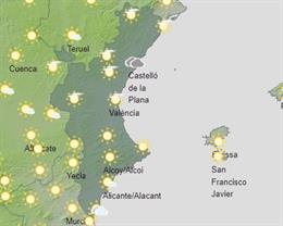 Predicción del tiempo para este domingo 9 de abril