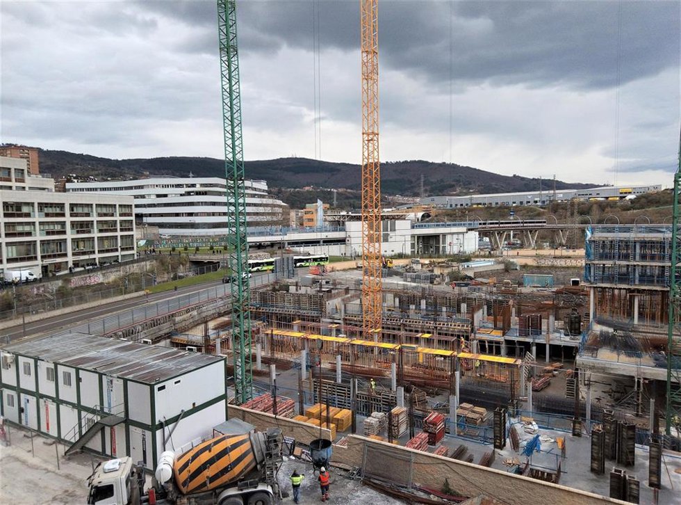 Edificio en construcción en Bilbao.