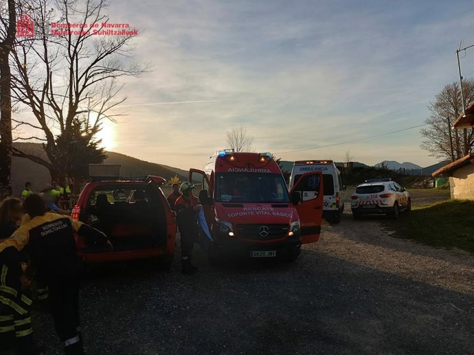 Dispositivo movilizado para el rescate del leñador accidentado.