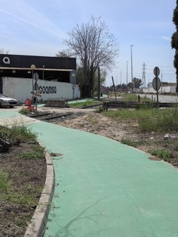 Detalle del carril bici